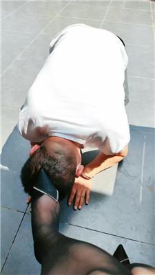 【圈养基地】户外调-手铐捆绑/高跟黑丝踩 JS240727-6