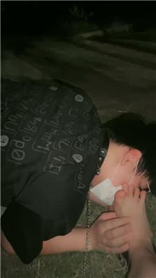 【小九斯】深夜户外狗链遛狗 JS240803-17