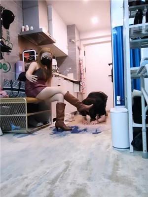 【魔鬼天使】高跟长靴踩/骑马转胯/闻舔肉丝jio/捆绑【双视角版】 bf43569