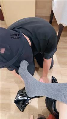 【苏儿】及膝棉袜气味辱/长靴踩/抽耳光嘴叼鞋 JS241104-10