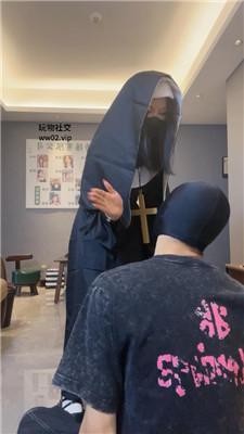 【狗哥】恐怖主题-cos修女-皮鞋白袜虐 bf46858